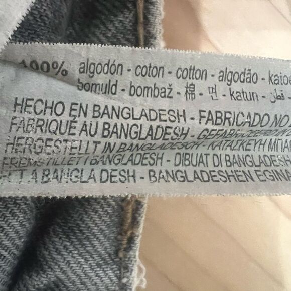 Zara jeans size 6 washed gray button fly ankle distressed rocker edgy - Picture 8 of 10